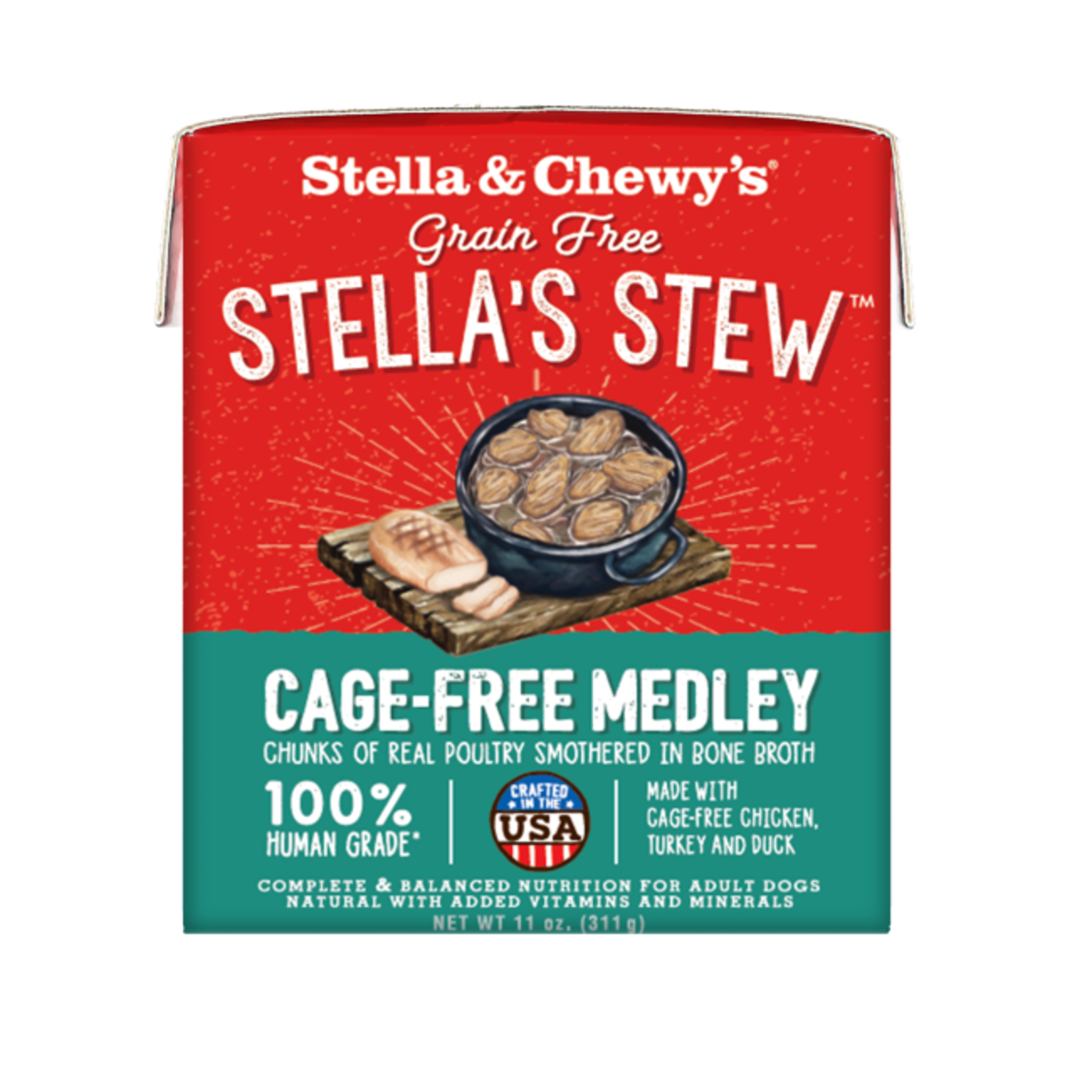 Stella & Chewy's STELLA & CHEWYS STEWS DOG CAGE FREE MEDLEY 11 OZ 12/CS