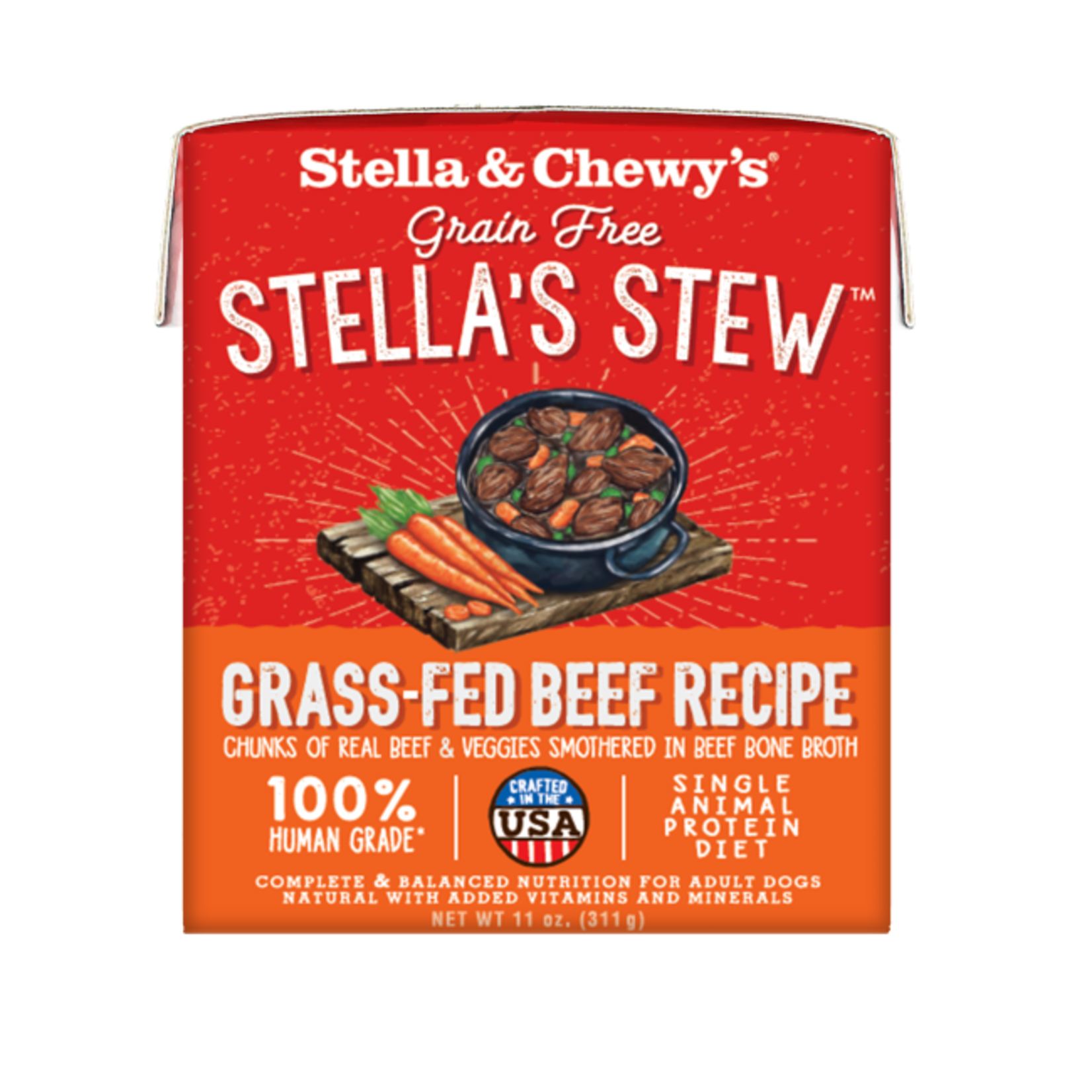 Stella & Chewy's STELLA & CHEWYS STEWS DOG GRASS FED BEEF 11 OZ 12/CS