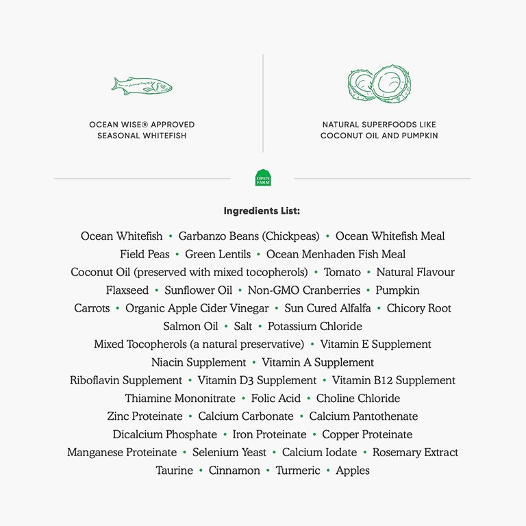 Open Farm OPEN FARM DOG DRY GF CATCH OF SEASON WHITEFISH LENTIL