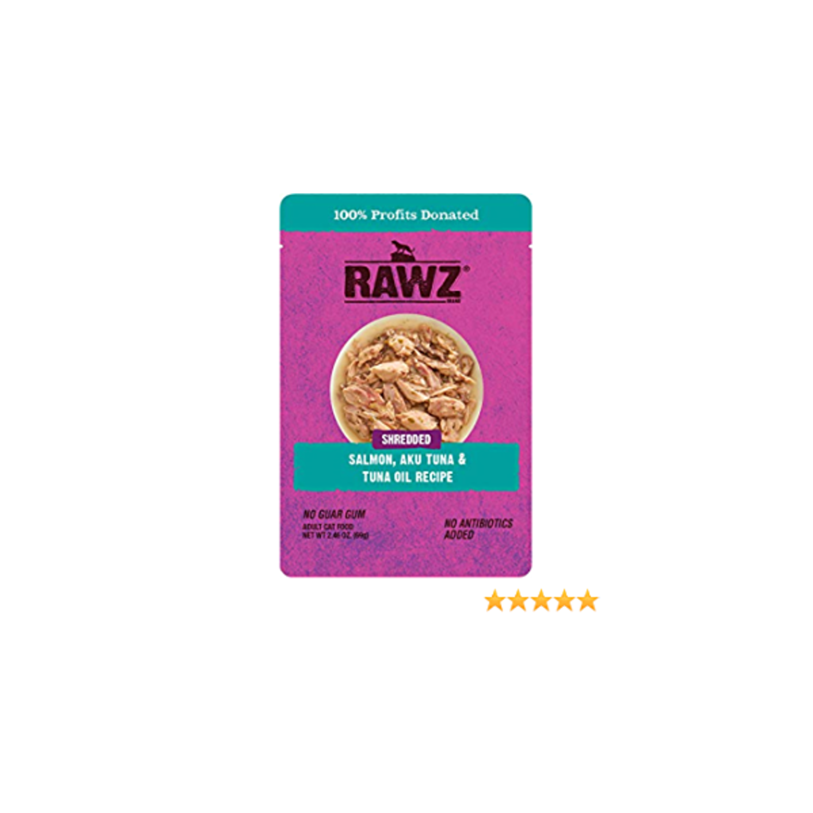 Rawz RAWZ CAT SHREDDED SALMON, AKU TUNA POUCH