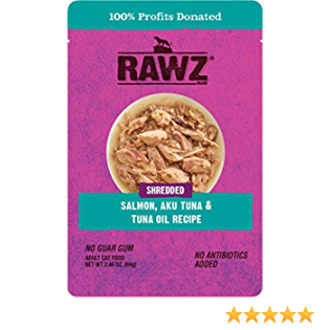 Rawz RAWZ CAT SHREDDED SALMON, AKU TUNA POUCH