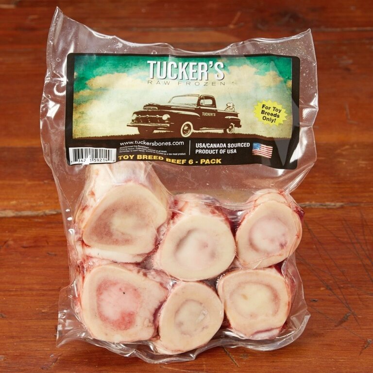 Tuckers TUCKER'S FRZN BONES BEEF TOY BREED 1" 6 PK