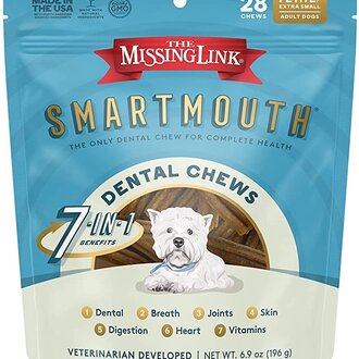 Missing Link MISSING LINK SMARTMOUTH DENTAL CHEW PETITE XS DOG 28 CT