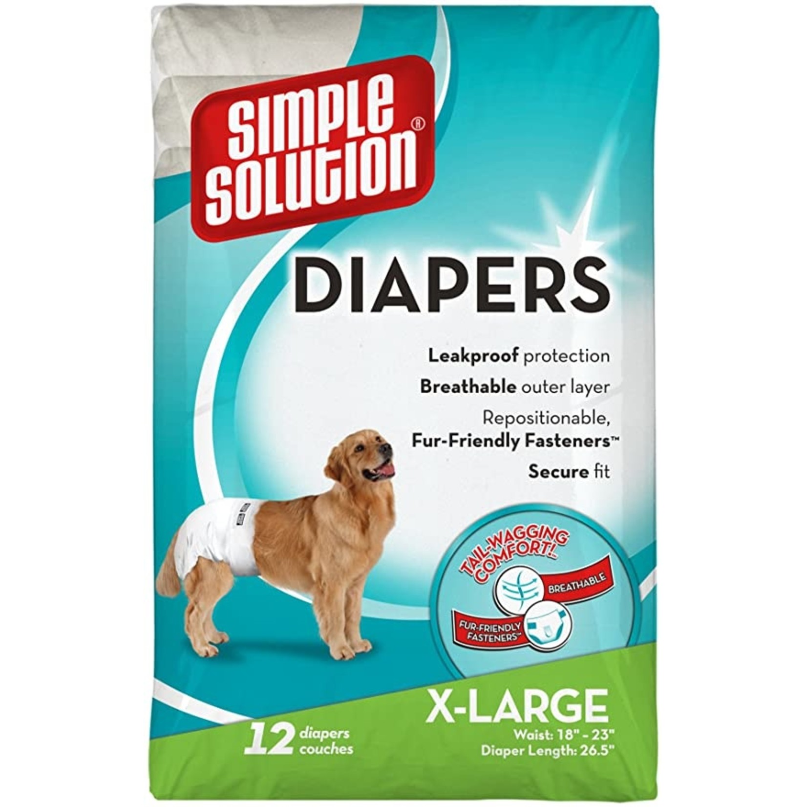 Simple Solution SIMPLE SOLUTIONS DIAPER LG/XL 12PCK SLTN DSPBL