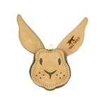 Tall Tails TALL TAILS DOG TOY NATURAL  LEATHER SCRAPPY RABBIT 4"