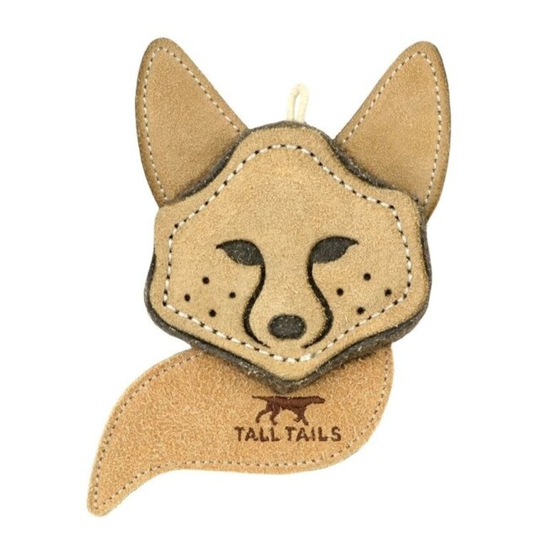 Tall Tails TALL TAILS DOG TOY NATURAL  LEATHER SCRAPPY FOX 4"