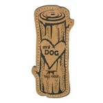 Tall Tails TALL TAILS DOG TOY NATURAL  LEATHER LOVE MY DOG LOG 9"