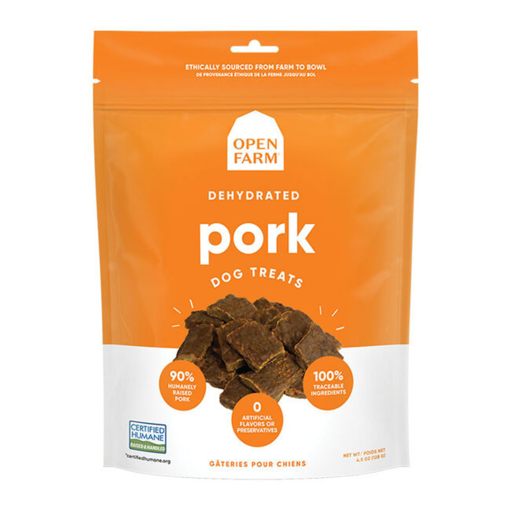 Open Farm OPEN FARM DOG TREAT DEHYDRATED PORK 4.5oz