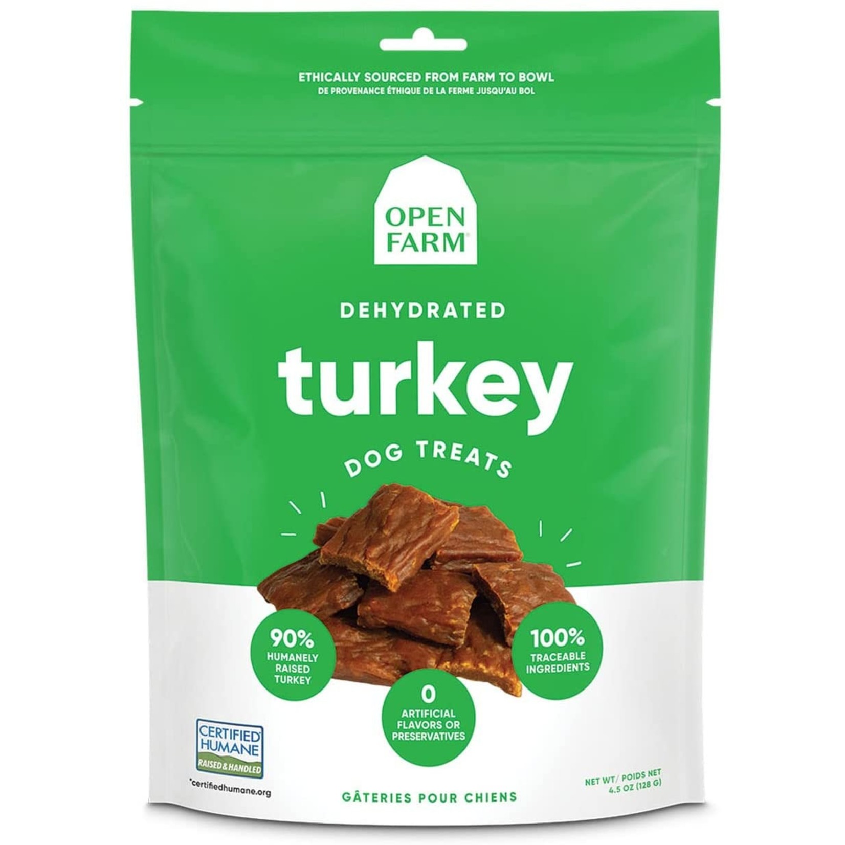 Open Farm OPEN FARM DOG TREAT DEHYDRATED TURKEY 4.5oz