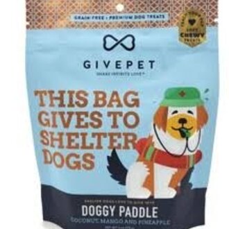 Givepet GIVEPET DOG TREAT SOFT CHEW DOGGY PADDLE 6 OZ