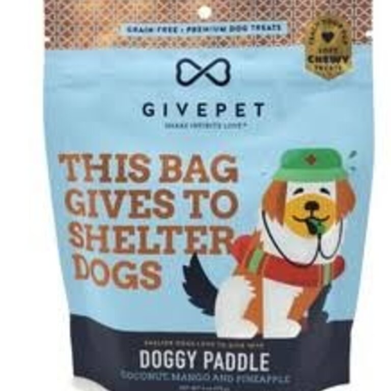 Givepet GIVEPET DOG TREAT SOFT CHEW DOGGY PADDLE 6 OZ