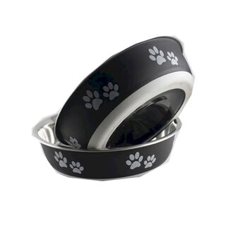 IndiPet BUSTER BOWL PAWS CHARCOAL 52OZ