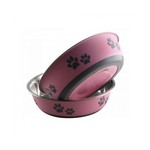 IndiPet BUSTER BOWL PAWS PINK 13OZ