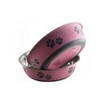 IndiPet BUSTER BOWL PAWS PINK 52OZ