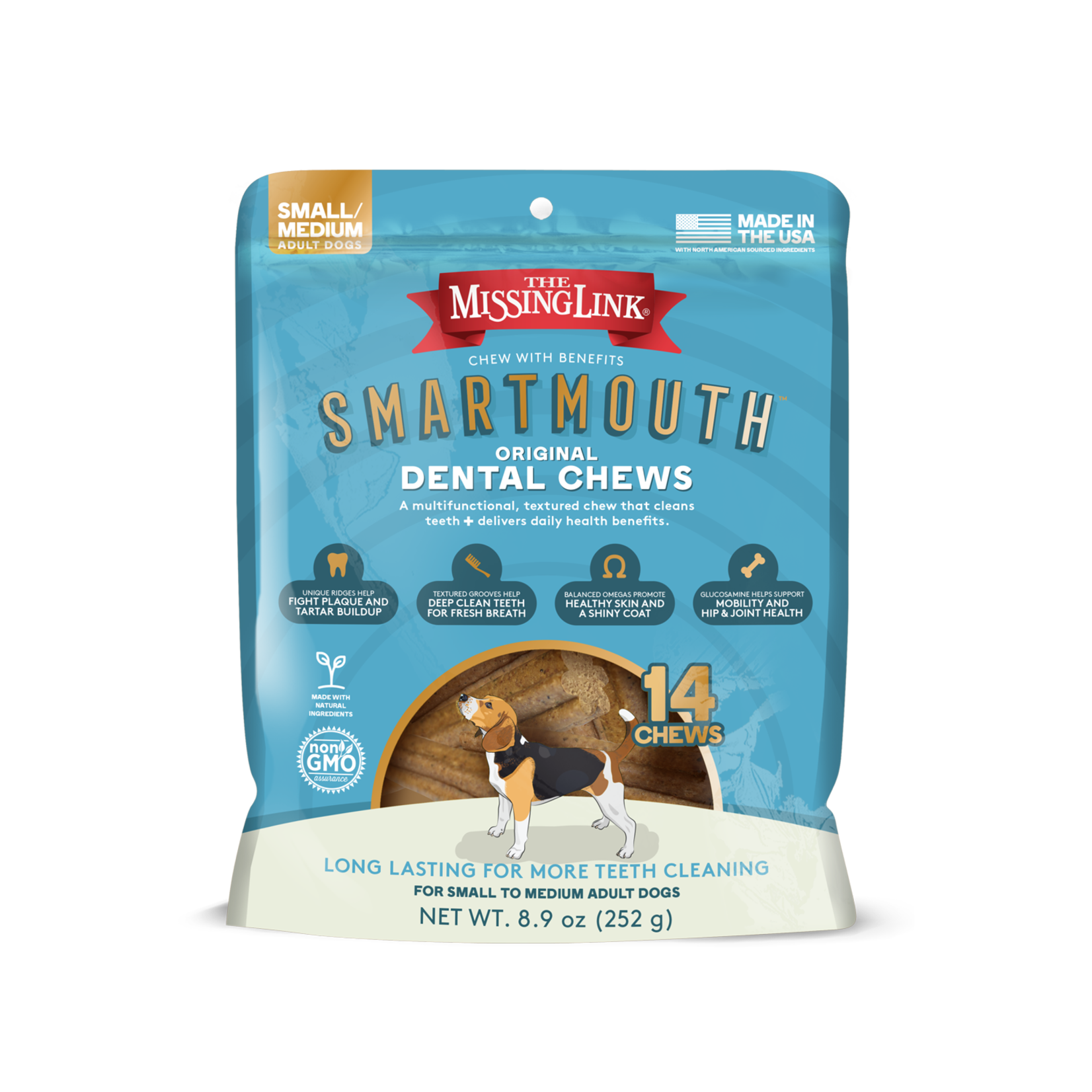 Missing Link MISSING LINK SMARTMOUTH DENTAL CHEW SM MED DOG 14CT