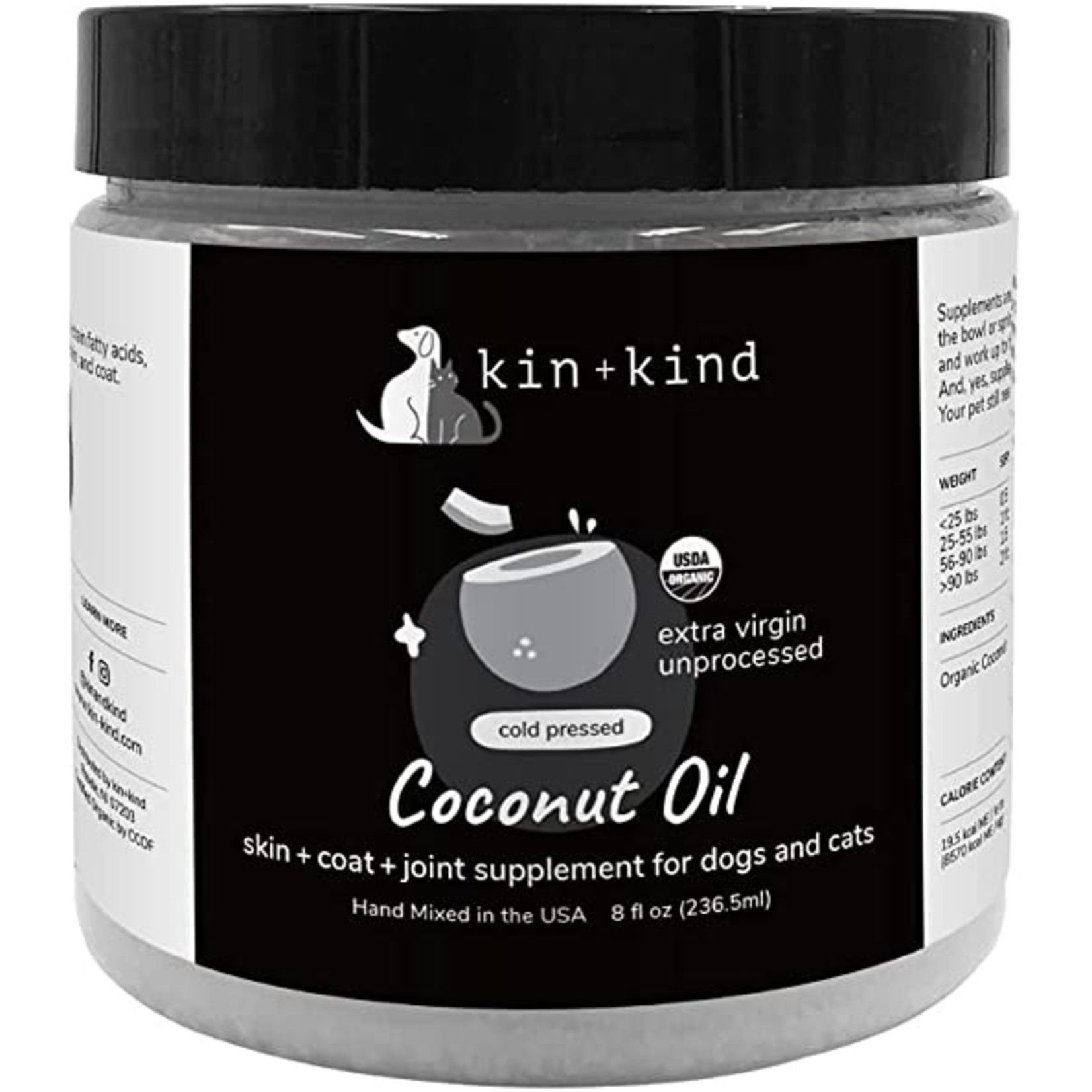 Kin + Kind Kin+Kind Organic Raw Coconut Oil Small 8 oz
