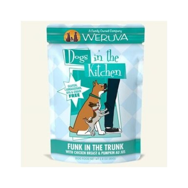 Weruva WERUVA DITK POUCH 2.8 OZ FUNK  IN THE TRUNK 12/TRAY CHKN/PKN