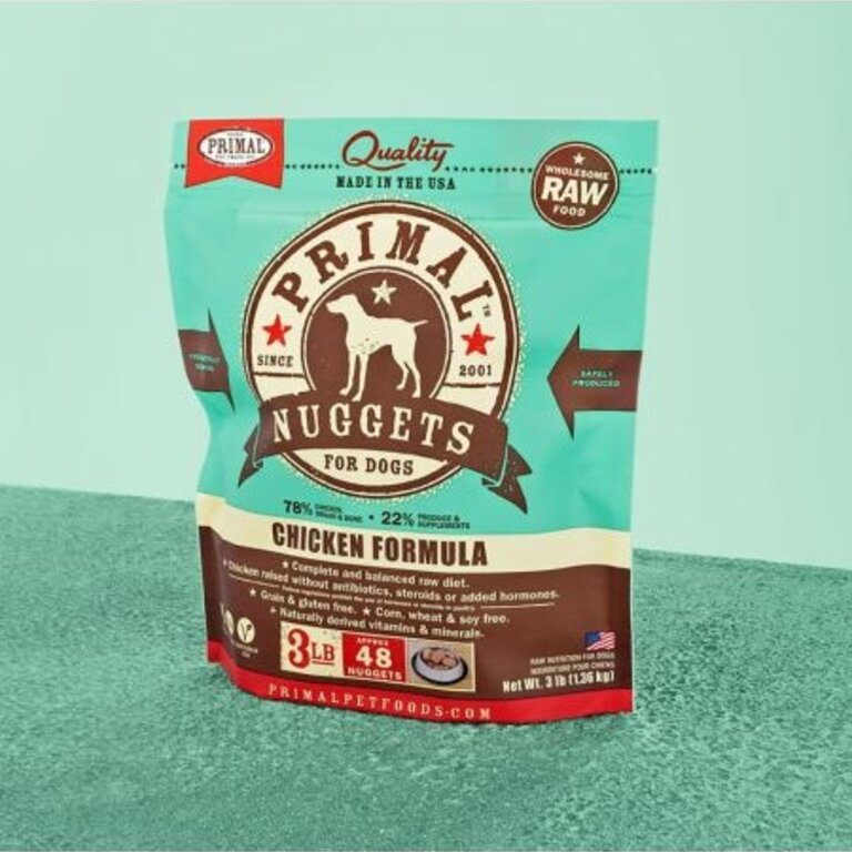 Primal PRIMAL FROZEN CANINE NUGGETS  CHICKEN  3#