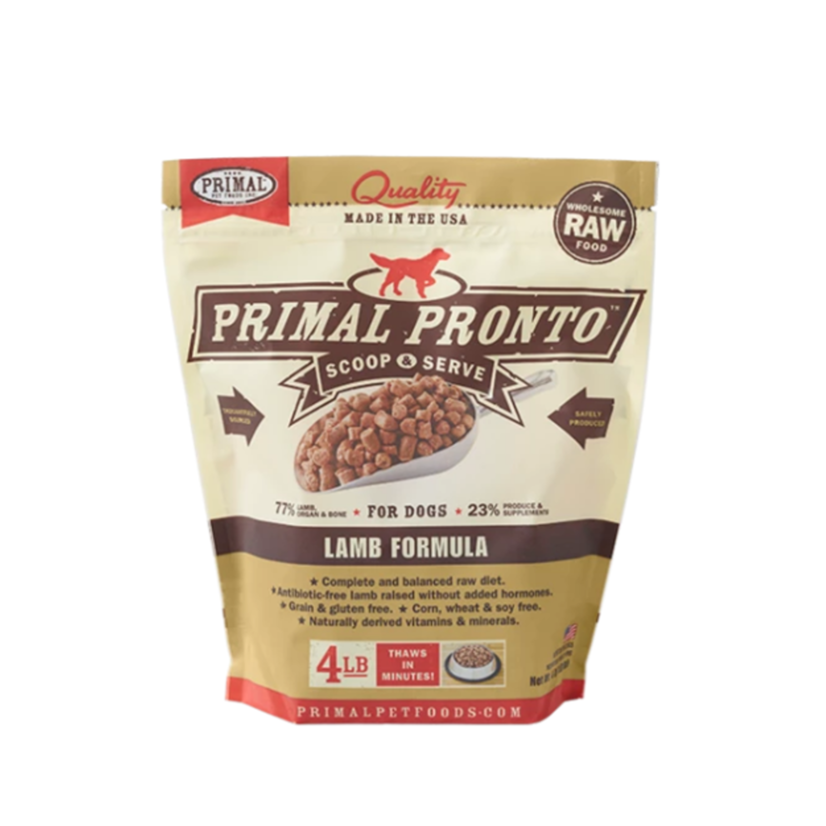 Primal PRIMAL FROZEN PRONTO CANINE LAMB 4#