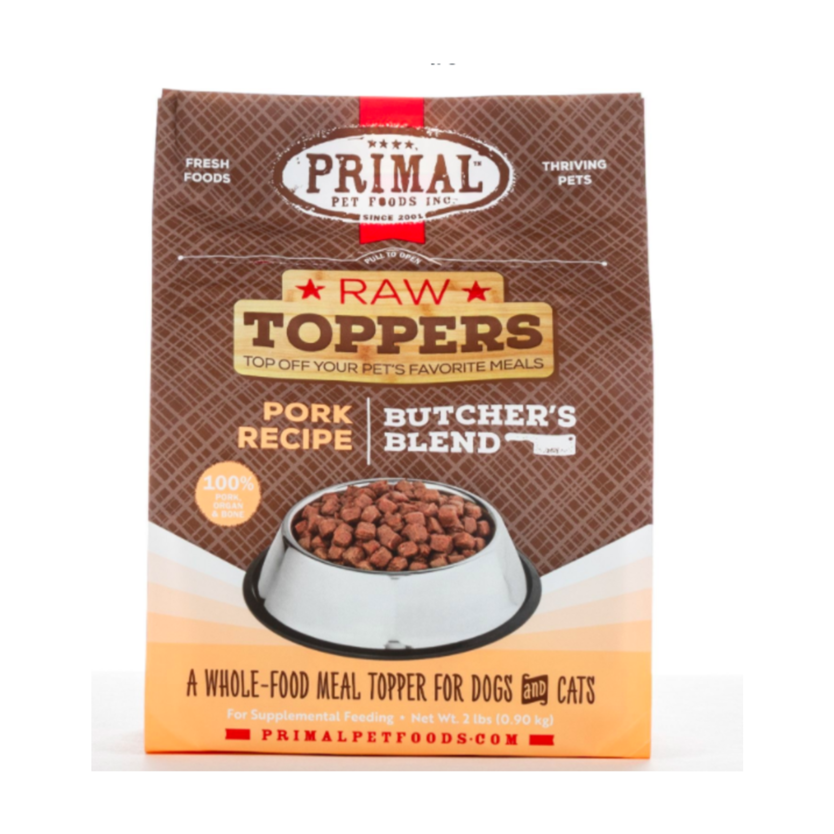 Primal PRIMAL FROZEN CANINE/FELINE  BUTCHER'S BLEND TOPPER PORK 2#