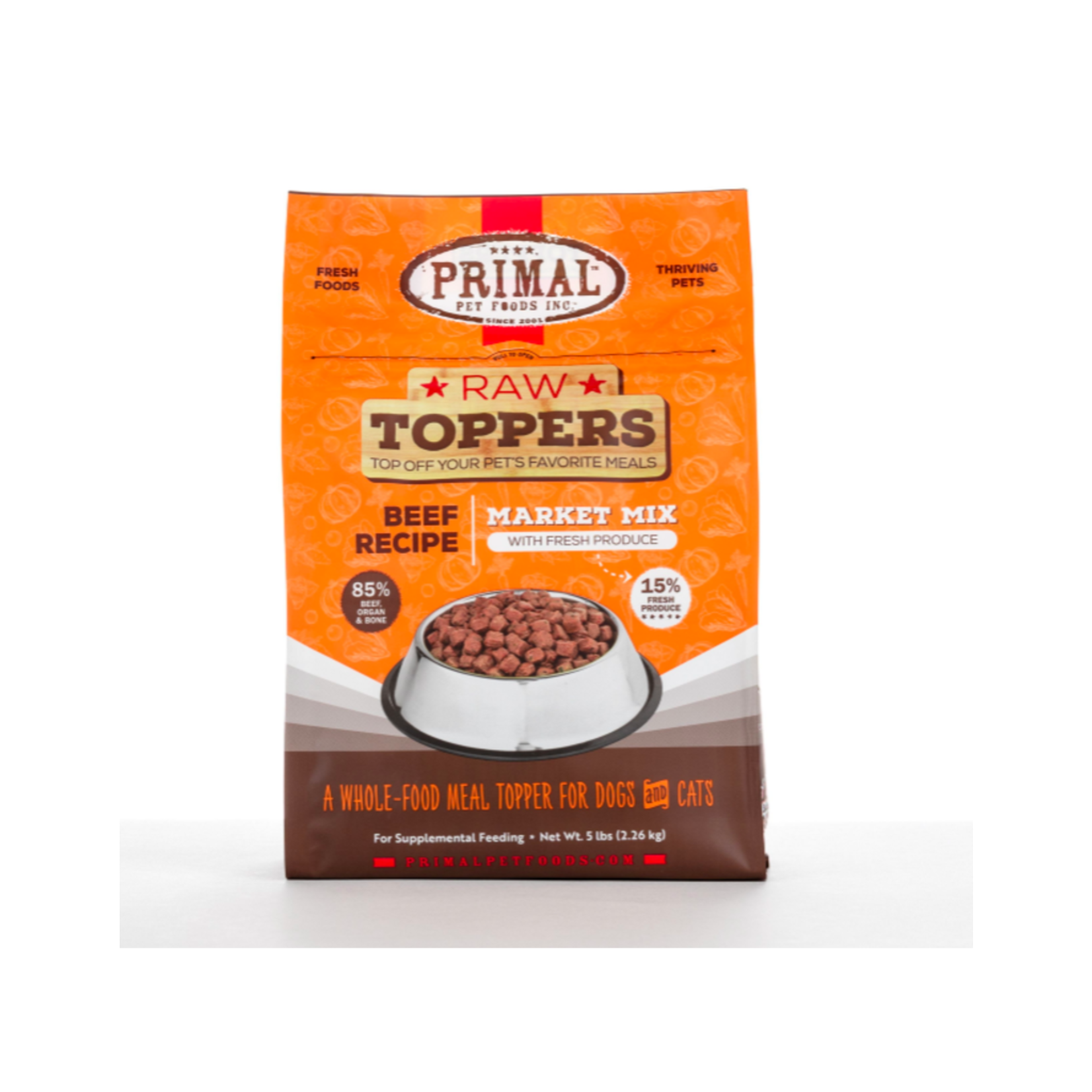 Primal PRIMAL FROZEN CANINE MARKET MIX TOPPER BEEF 5#