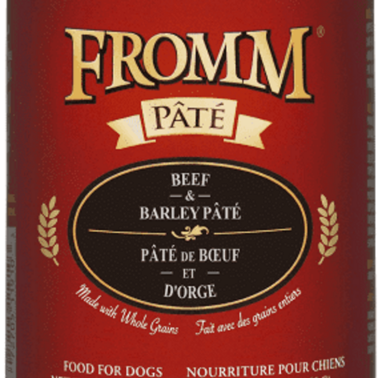 Fromm FROMM DOG CAN PATE BEEF BARLEY 12/12.2 OZ