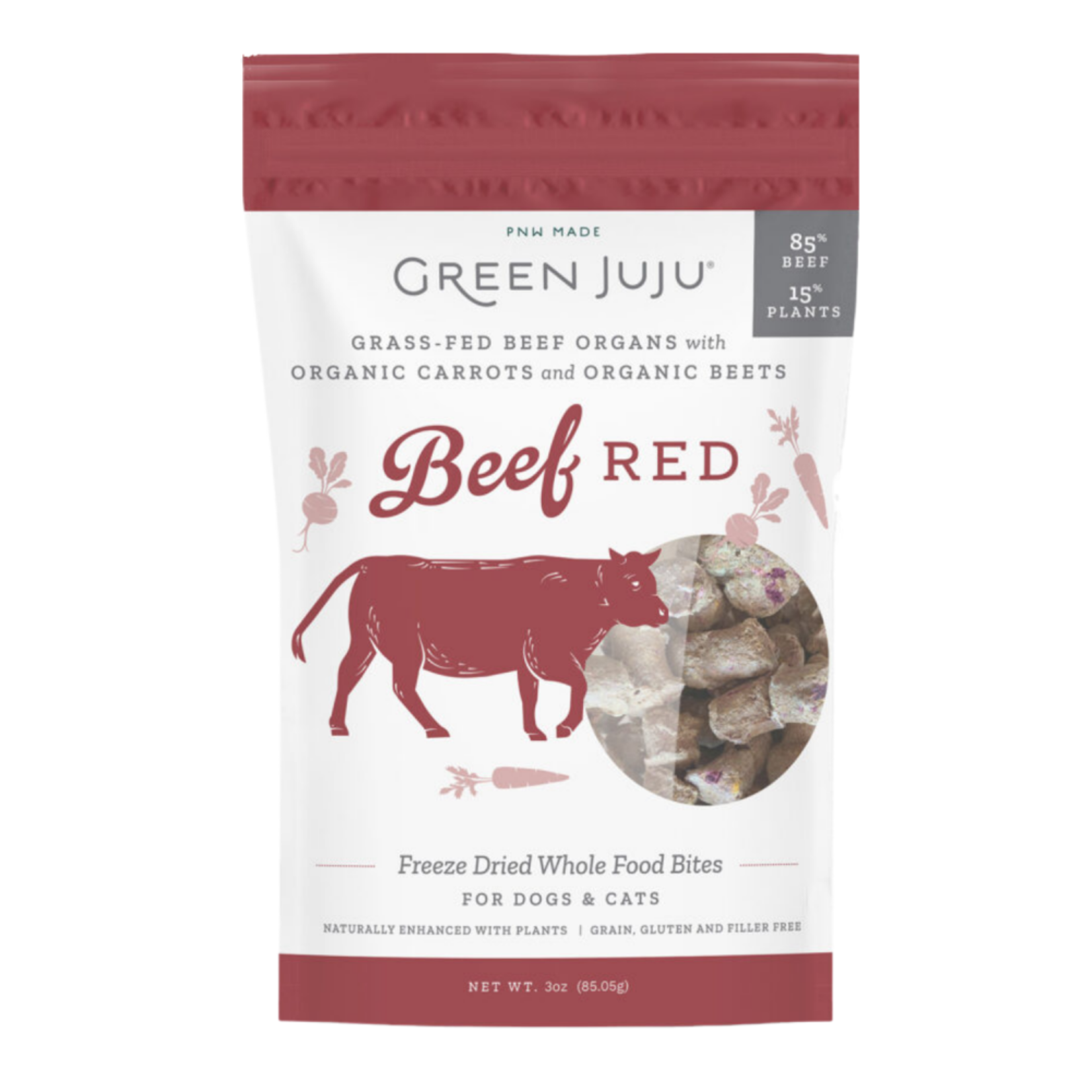 Green Juju GREEN JUJU FD TOPPER  BEEF RED 3 OZ