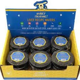 HIH HIH HONEY COATED BUFFALO  TREATS LIVER WAFERS BULK 18CT