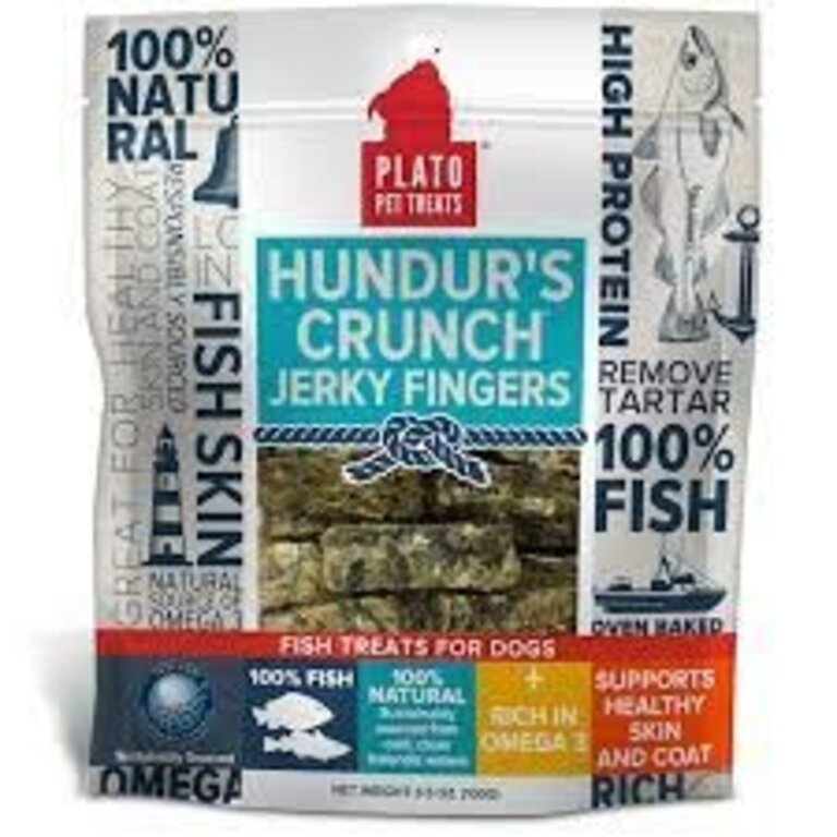 Plato PLATO HUNDURS CRUNCH JERKY FINGERS 3.5 OZ