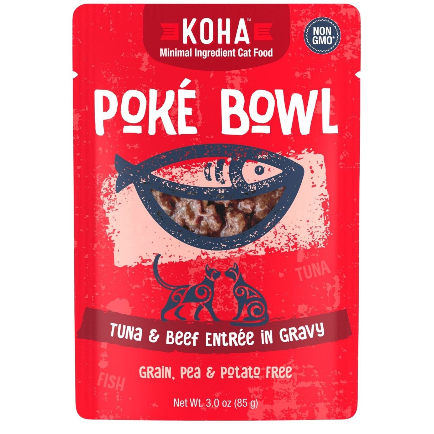 Koha Koha Cat Poke Bowl Tuna Beef pouch 24/3oz