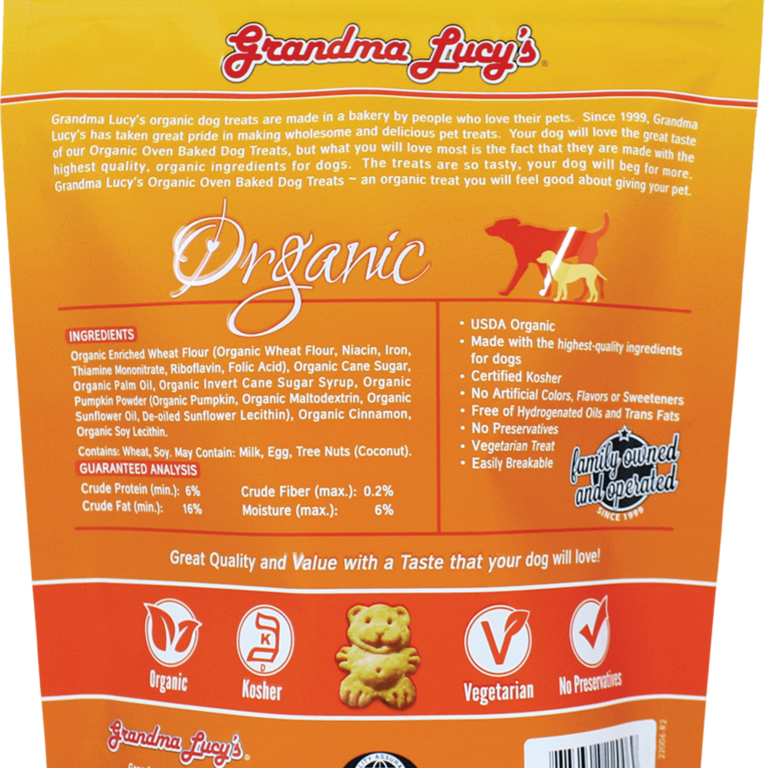 Grandma Lucy's Grandma Lucy's Dog Treats Organic Baked Pumpkin 14oz