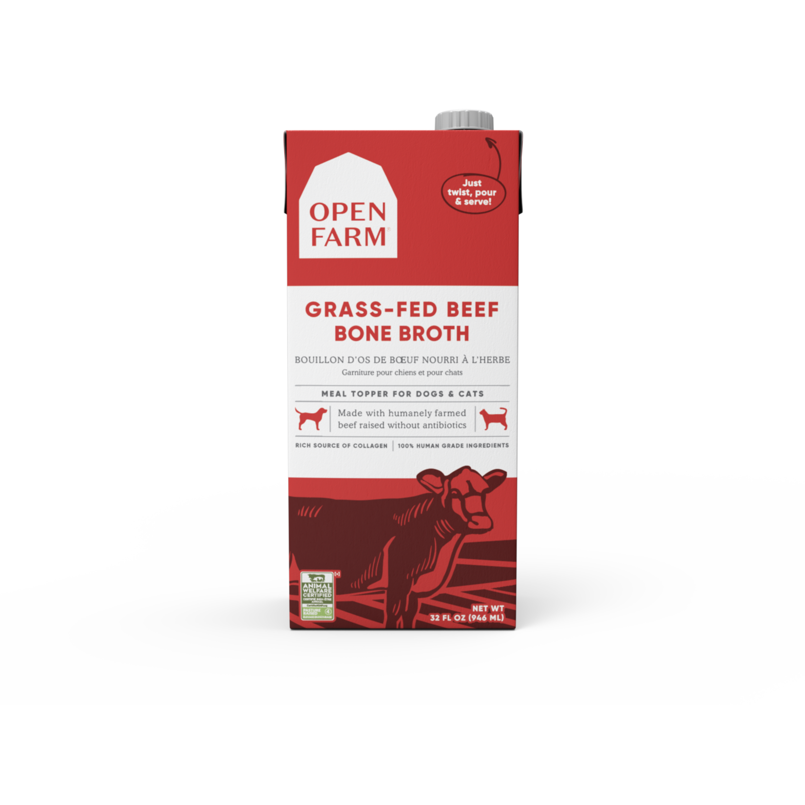 Open Farm OPEN FARM BONE BROTH BEEF 32 OZ