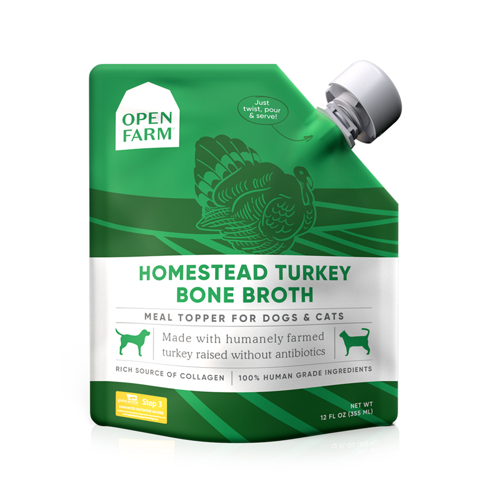 Open Farm OPEN FARM BONE BROTH TURKEY 12 OZ 6/CS