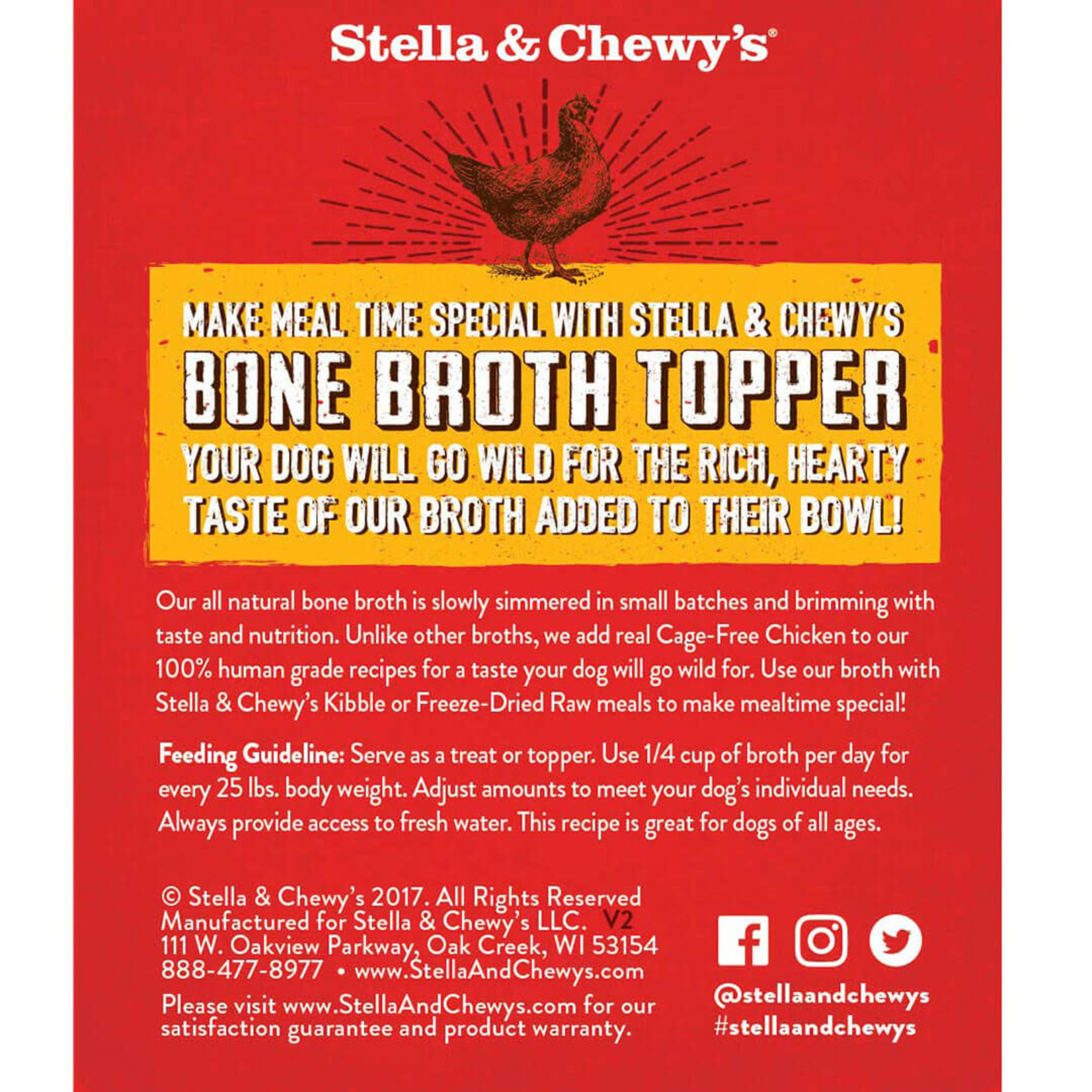 Stella & Chewy's STELLA & CHEWY'S BROTH TOPPER CAGE FREE CHICKEN 11 OZ