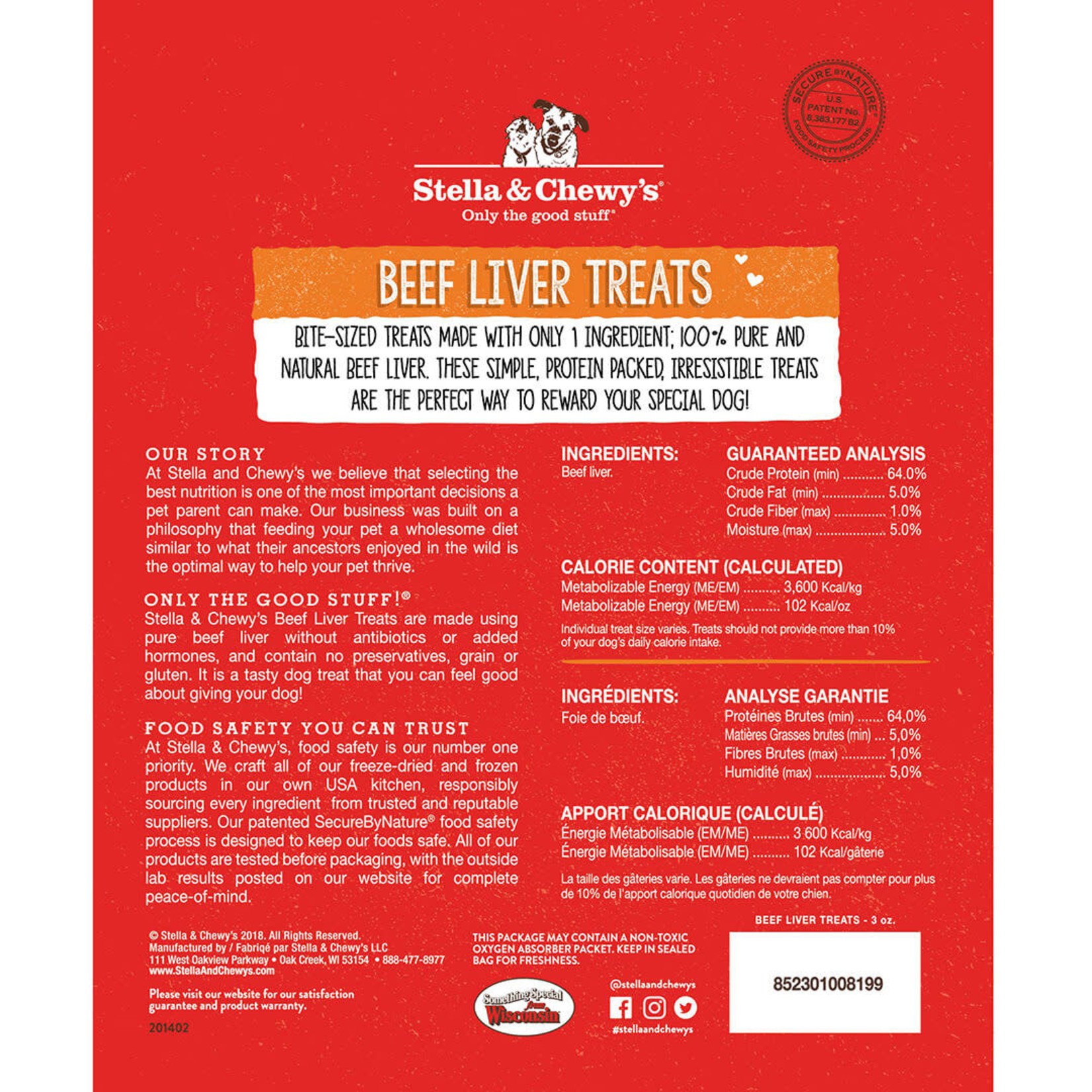 Stella & Chewy's FD TREAT BEEF LIVER 3 OZ