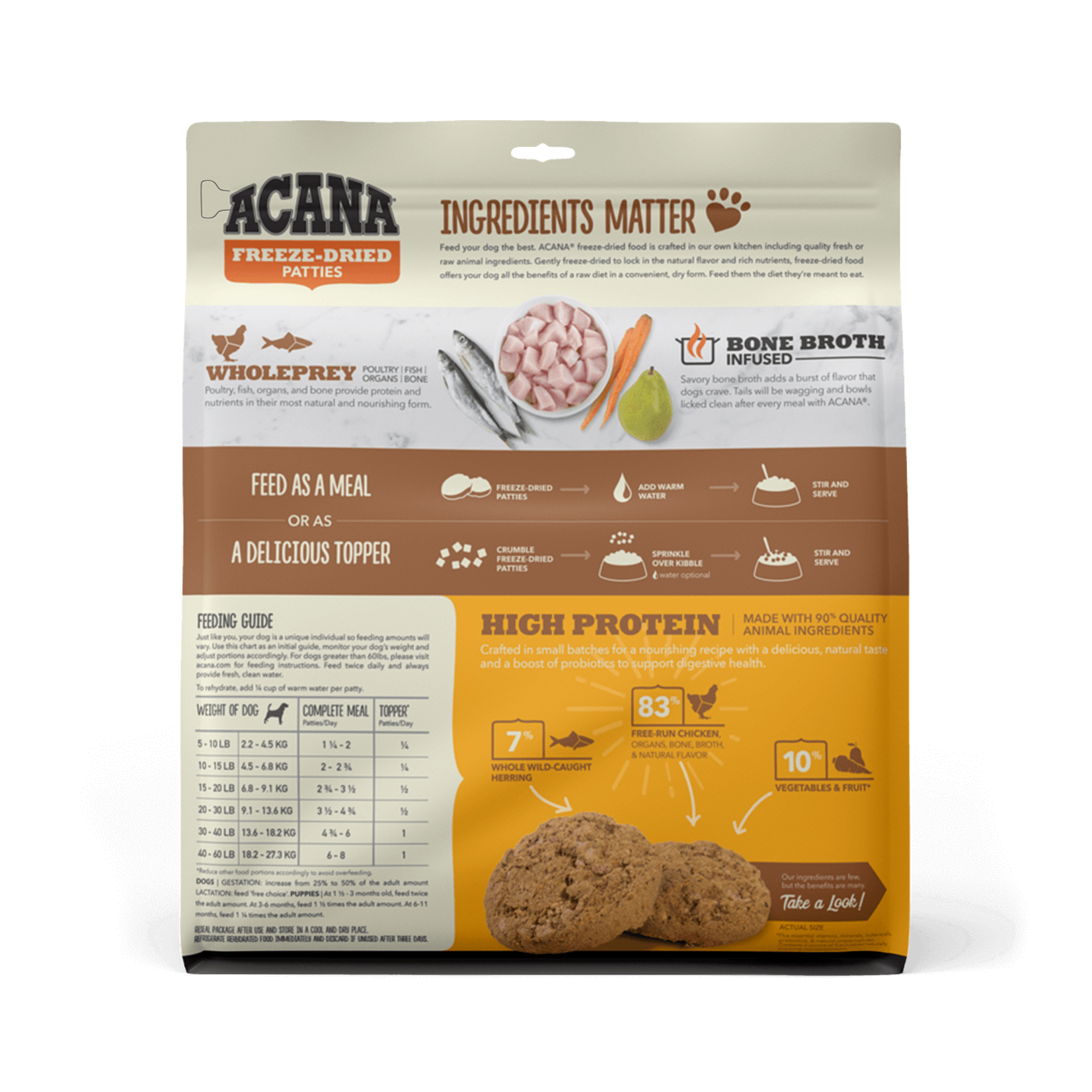 Acana ACANA DOG FD PATTIES CHICKEN 14OZ