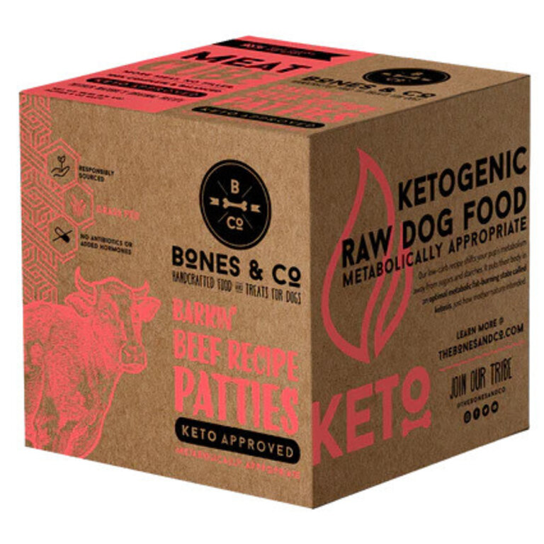 Bones & Co. Bones & Co Frozen Dog Food Beef Bulk 18lb