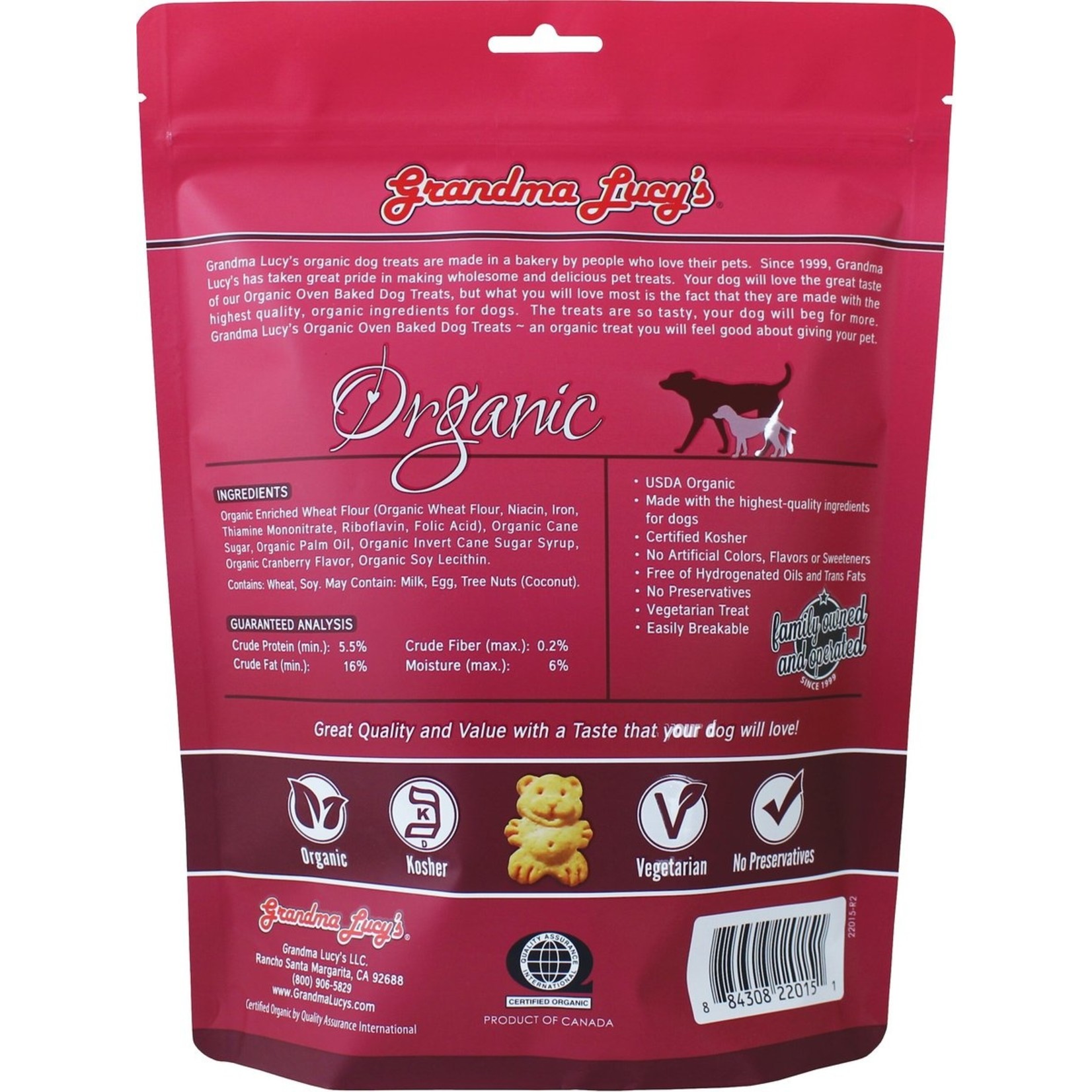 Grandma Lucy's Grandma Lucy's Dog Treats Organic Baked Cranberry 14oz