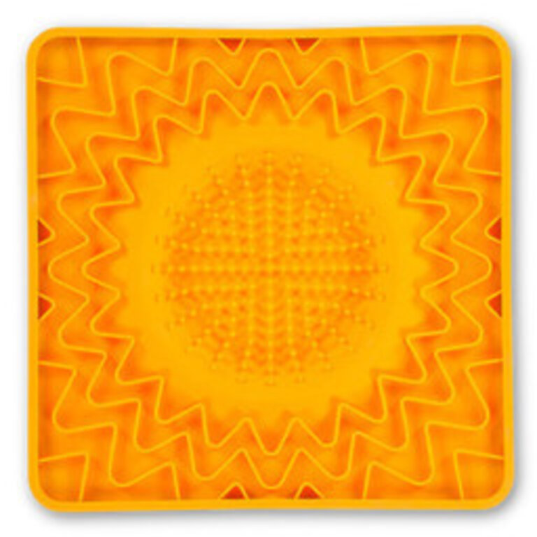 Messy Mutts Messy Mutts Silicone Framed Lick Mat Orange 10x10