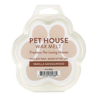 Pet House PET HOUSE CANDLE WAX MELT VANILLA SANDALWOOD 3 OZ
