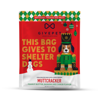 Givepet GIVEPET HOLIDAY DOG TREAT SOFT CHEW MUTTCRACKER 6OZ