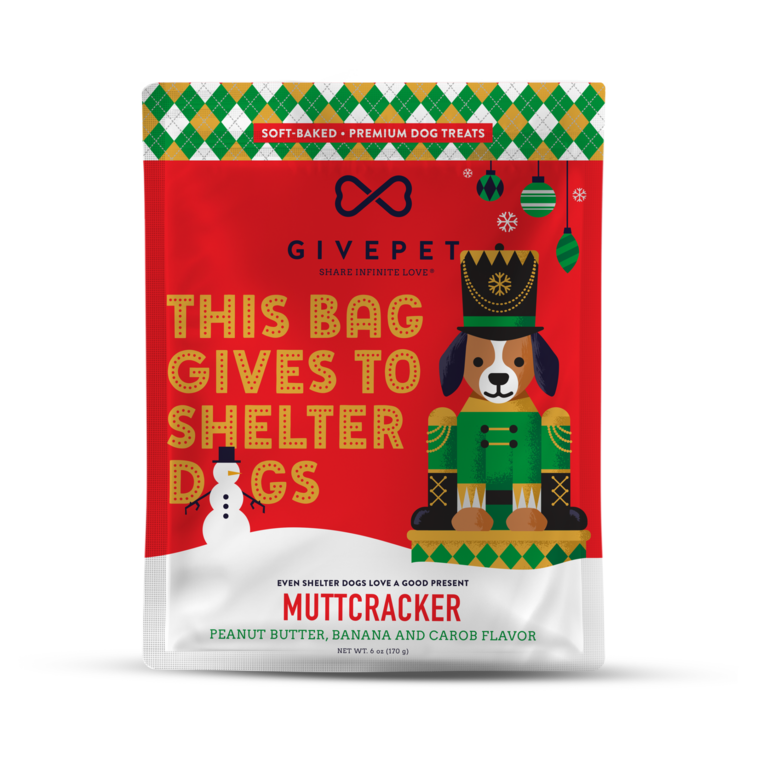 Givepet GIVEPET HOLIDAY DOG TREAT SOFT CHEW MUTTCRACKER 6OZ