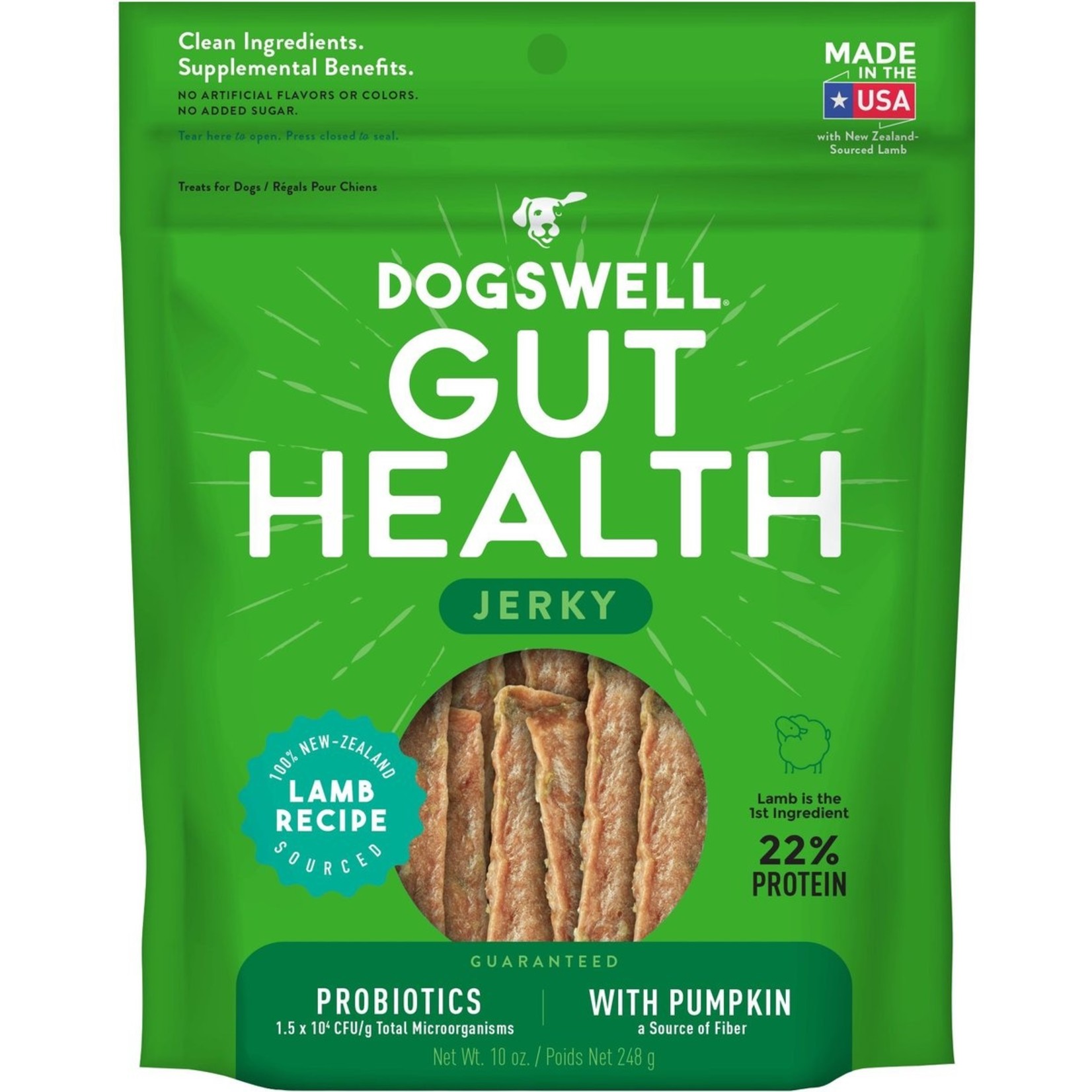 Dogswell DOGSWELL JERKY GUT HEALTH LAMB 20 OZ