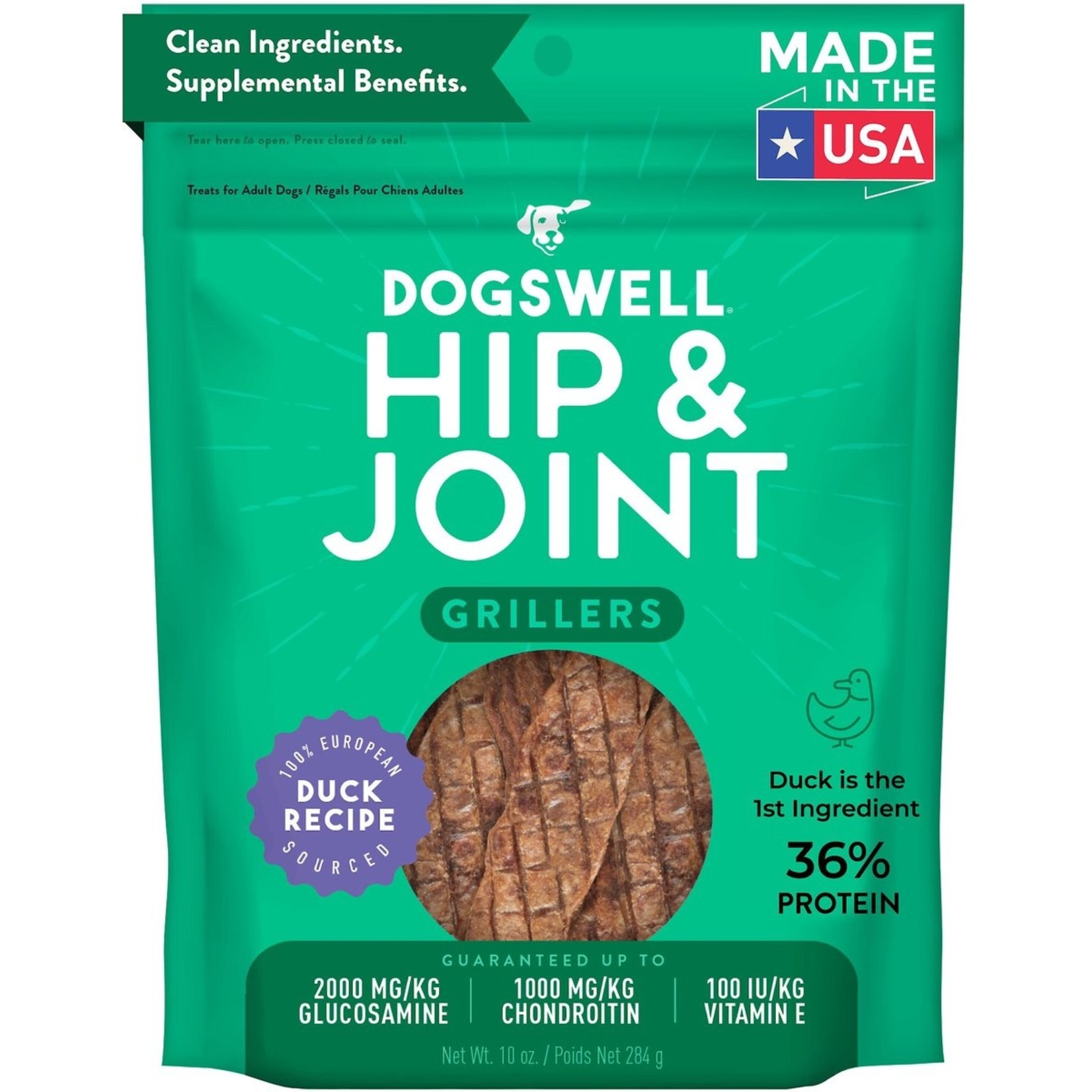 Dogswell DOGSWELL GRILLERS HIP JOINT DUCK 10 OZ