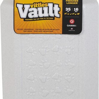 Petmate VITTLES VAULT OUTBACK PAW PRINTS 35 12X12X17 TALL