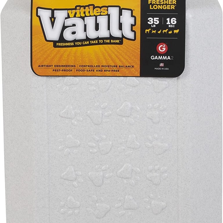 Petmate VITTLES VAULT OUTBACK PAW PRINTS 35 12X12X17 TALL