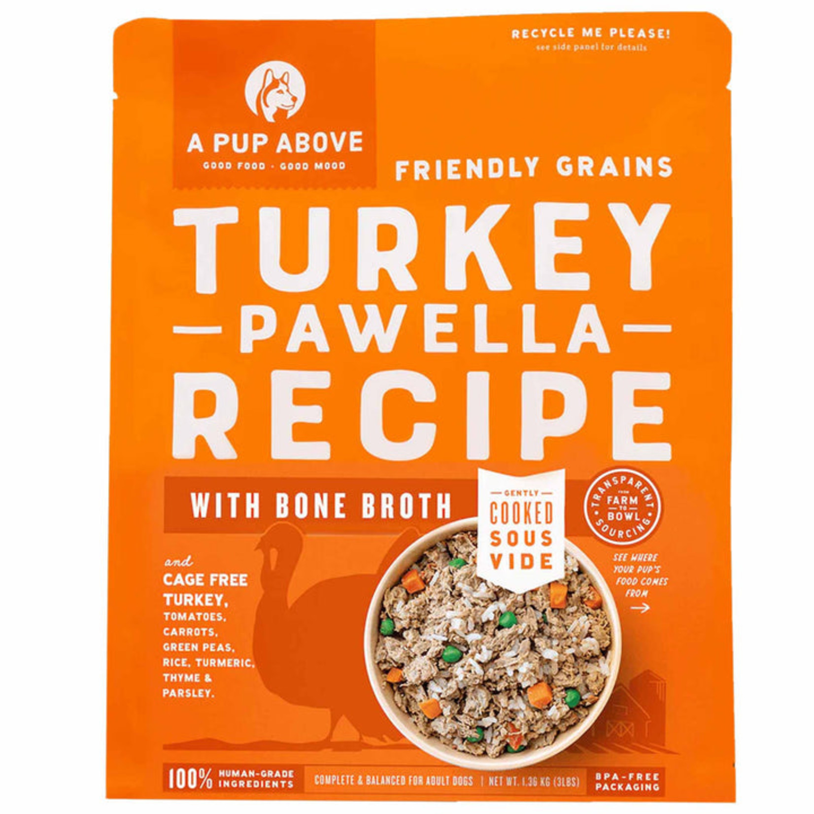 A Pup Above A PUP ABOVE FRZN GENTLY COOKED TURKEY PAWELLA 3#