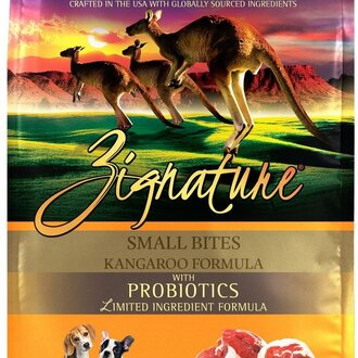 Zignature Zignature Dog Small Bites Kangaroo Formula 4#