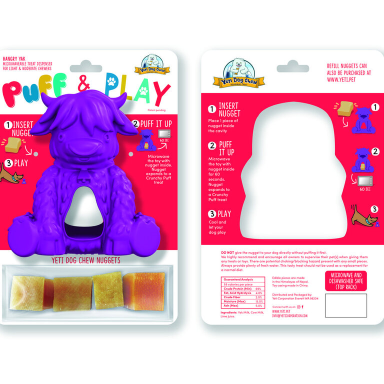 Yeti YETI HANGRY YAK PUFF & PLAY TOY Purple