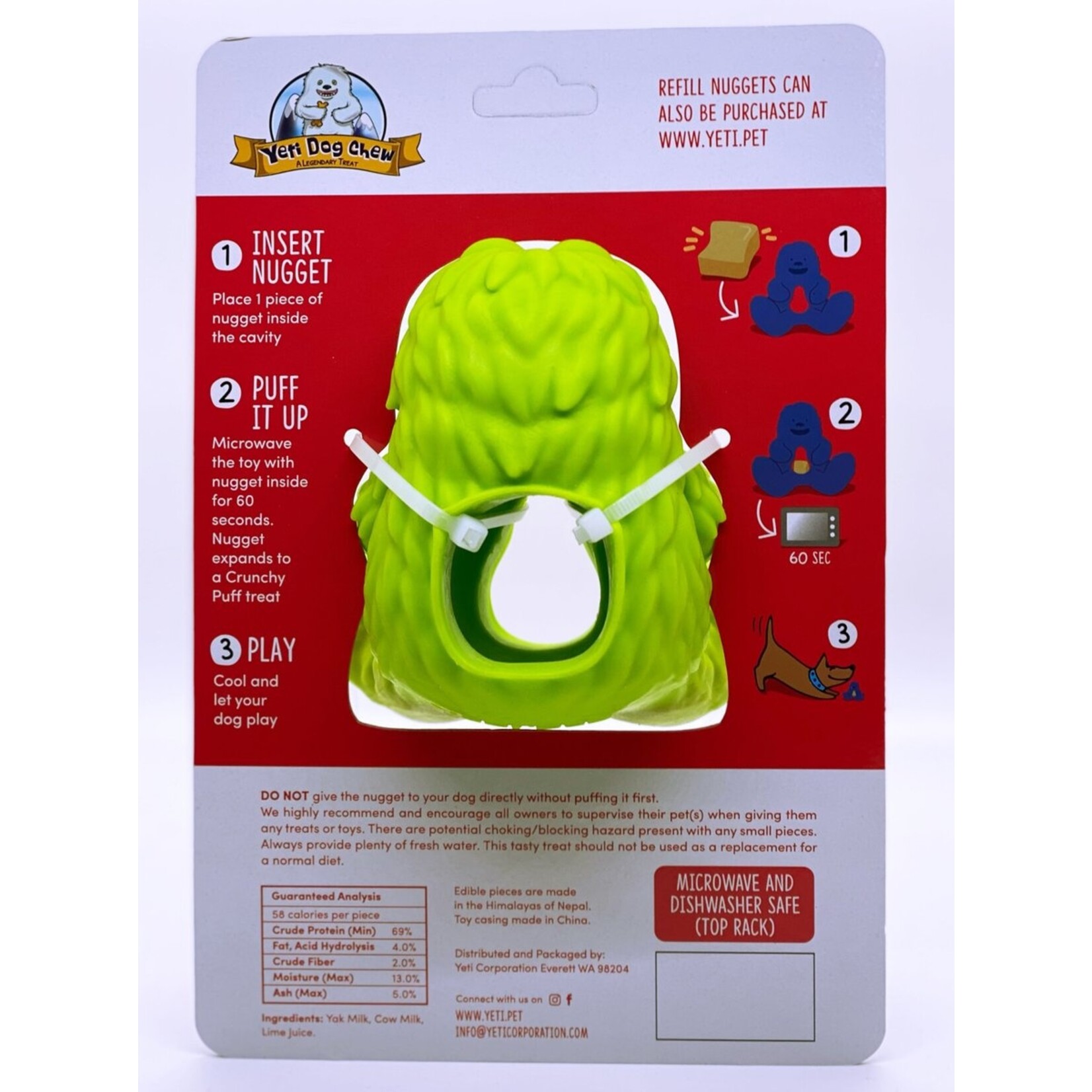 Yeti YETI HANGRY YETI PUFF & PLAY TOY Green